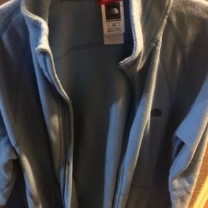 North face women’s size large blue fleece jacket